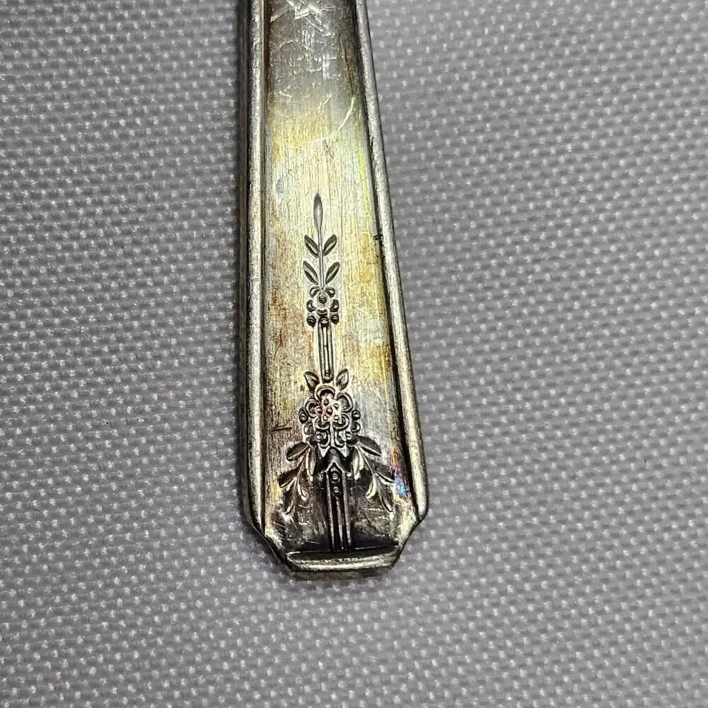 Vintage Community Plate Pierced Serving Spoon - Ornate Floral Pattern